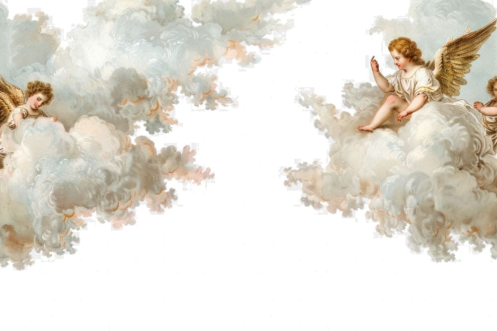 云端天使，仿古典装饰